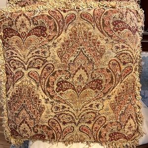 Custom Fringe Pillow Textured Paisley Throw Furniture Store